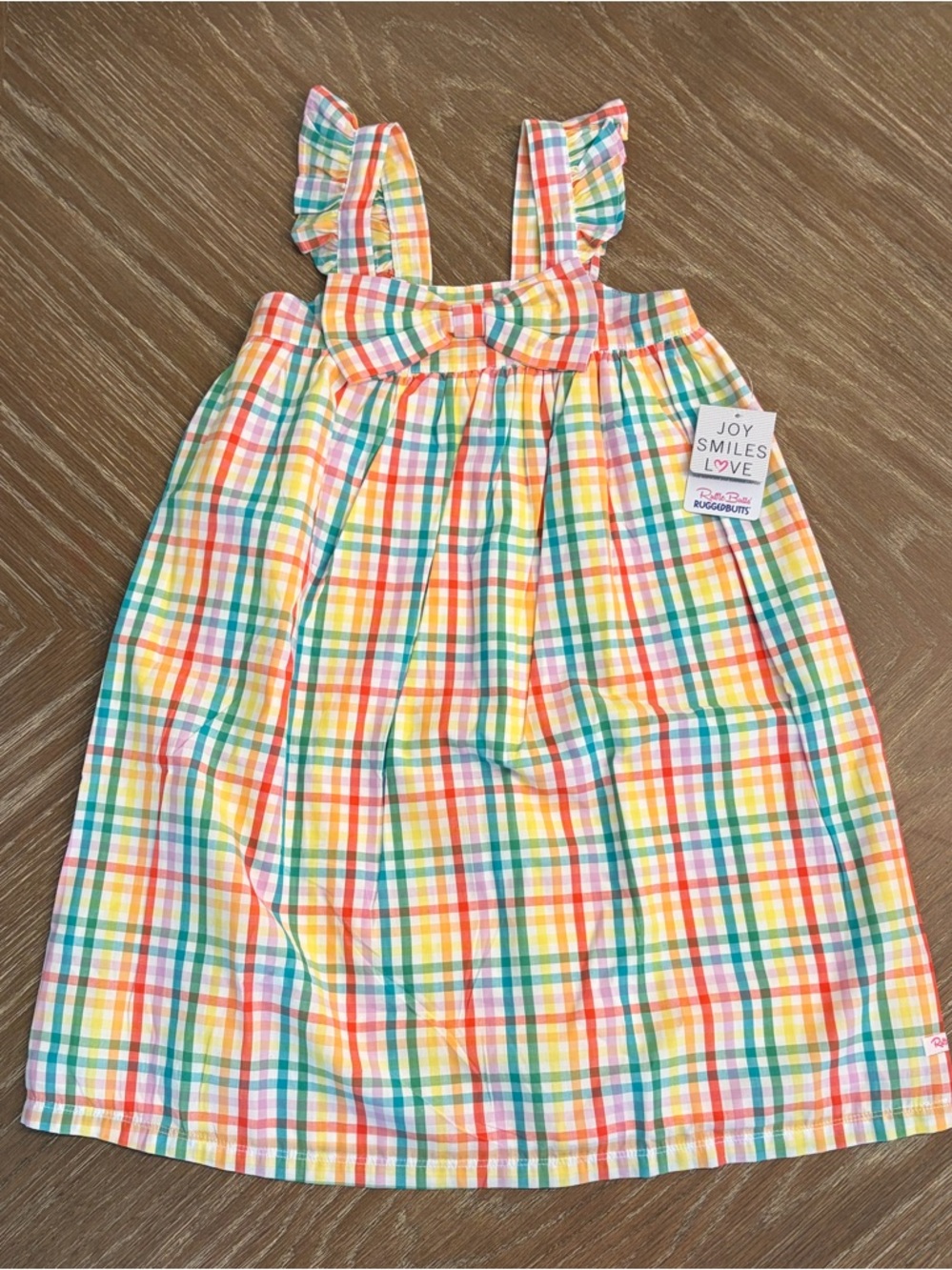 Ruffle Butts Multi-Color Plaid Sundress (Yellow, Pink, Green, Blue)